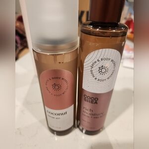 Bath & Body Works  perfume spray and body oil, Coconut smell